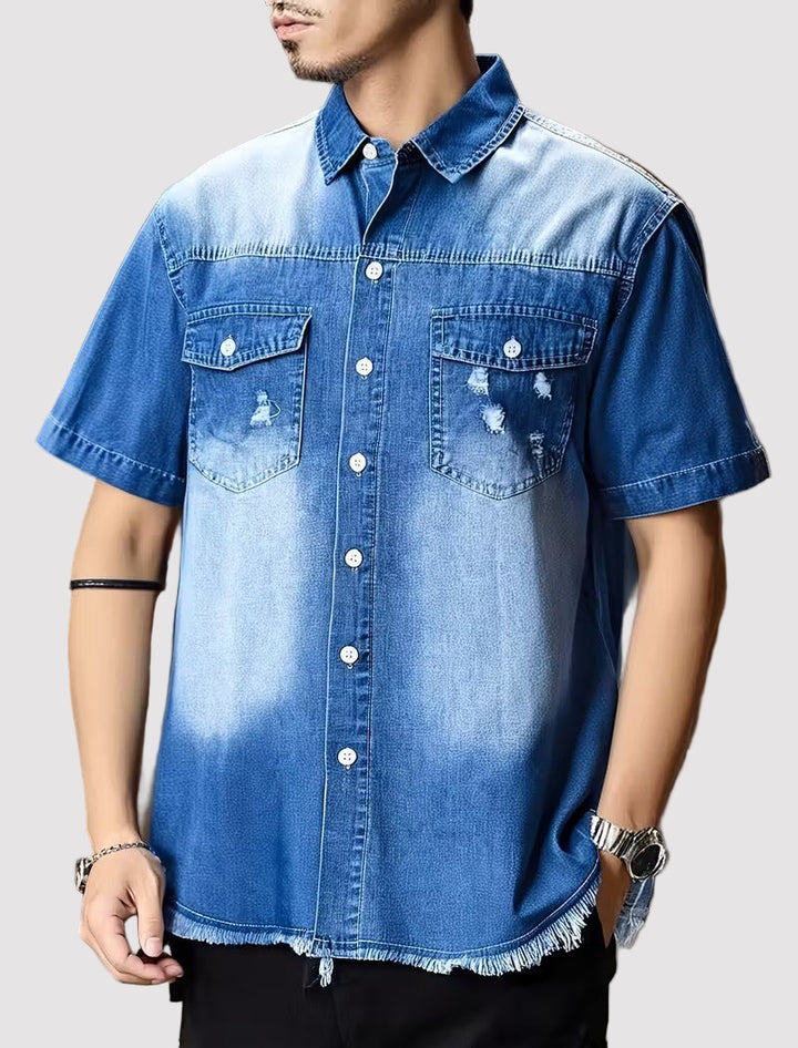 Camisa de Manga Corta para Hombre con Botones