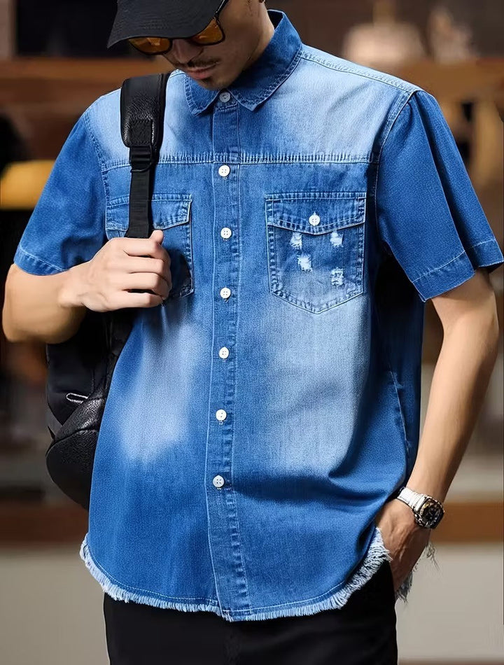 Camisa de Manga Corta para Hombre con Botones