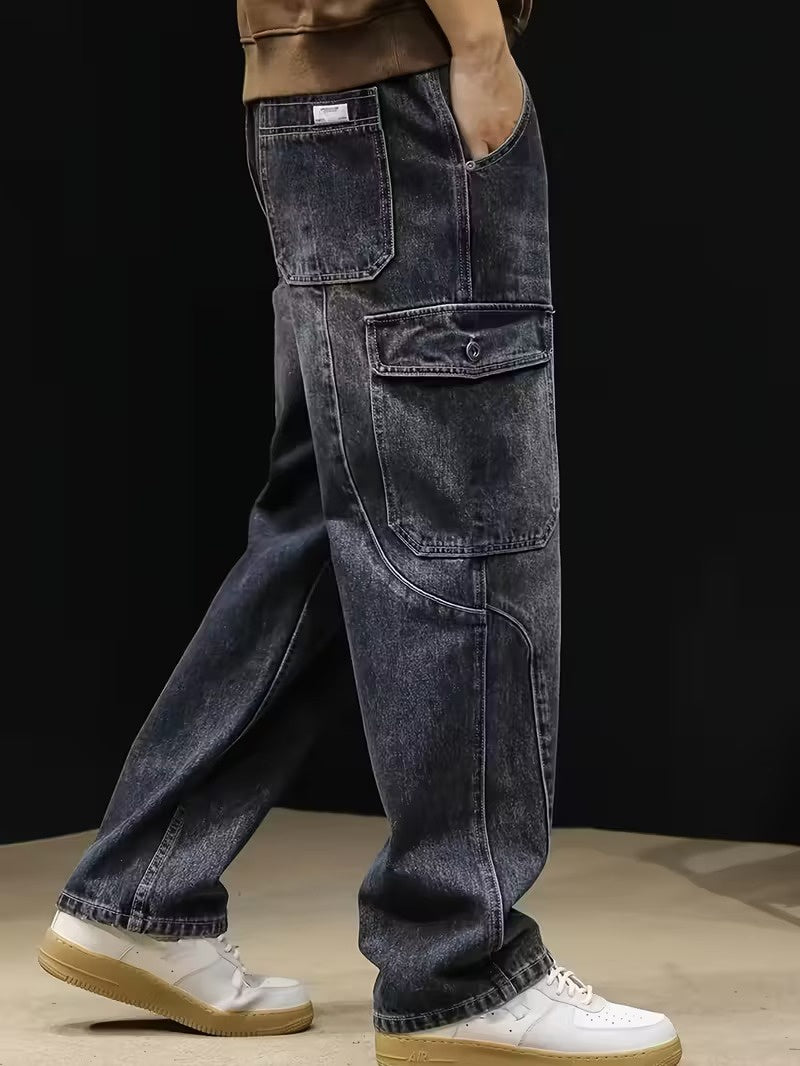 Pantalones Cargo de Mezclilla para Hombre