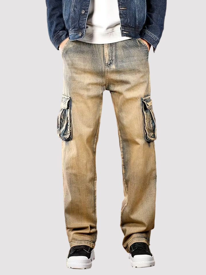 Pantalones Cargo de Pierna Recta para Hombre