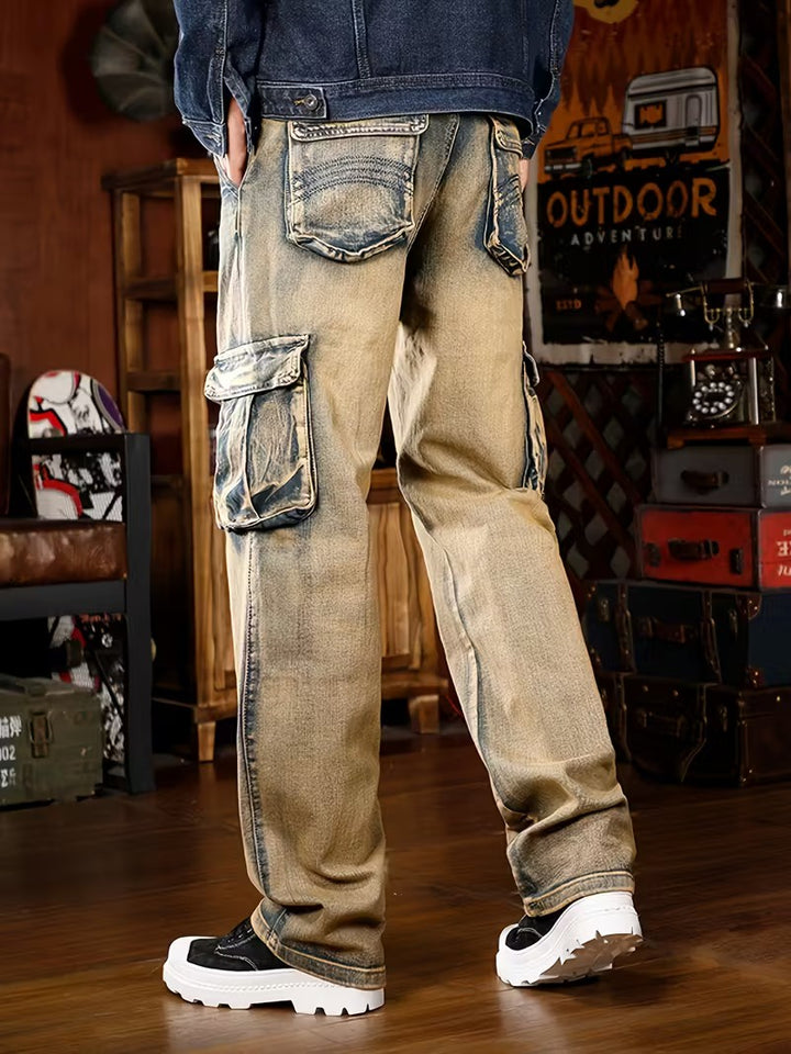 Pantalones Cargo de Pierna Recta para Hombre