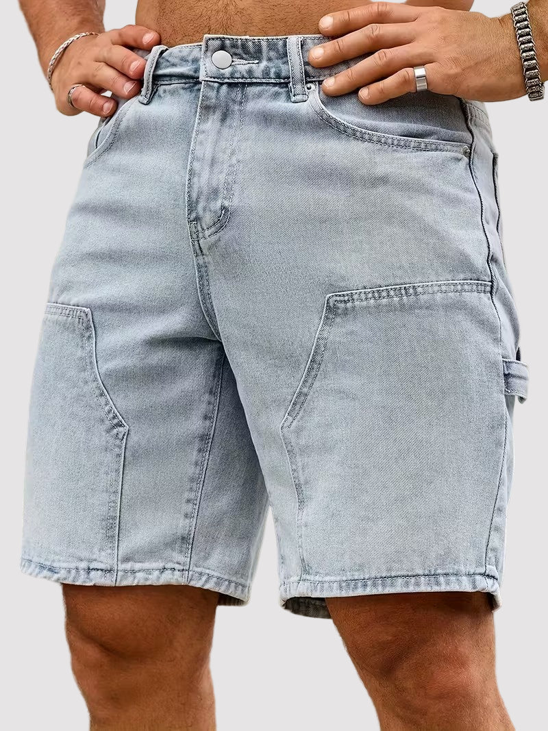 Pantalones Cortos de Mezclilla para Hombre con Bolsillos