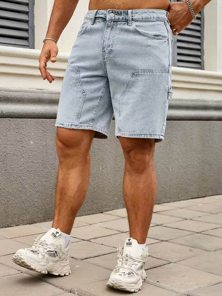 Pantalones Cortos de Mezclilla para Hombre con Bolsillos