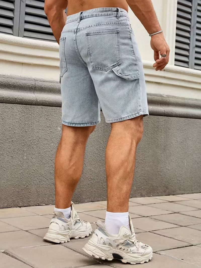 Pantalones Cortos de Mezclilla para Hombre con Bolsillos