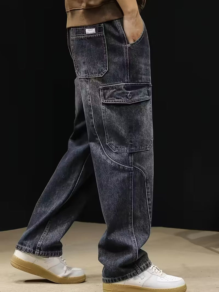 Pantalones Cargo de Mezclilla para Hombre